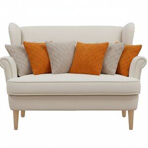 SOGA 6PC Burnt Orange & Warm Beige Diamond Knit Pillow Cover 45cm Decorative Set